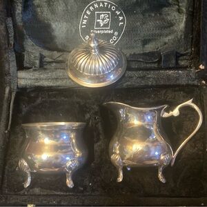 International Silver Company Silver-Plated Creamer and Sugar Set